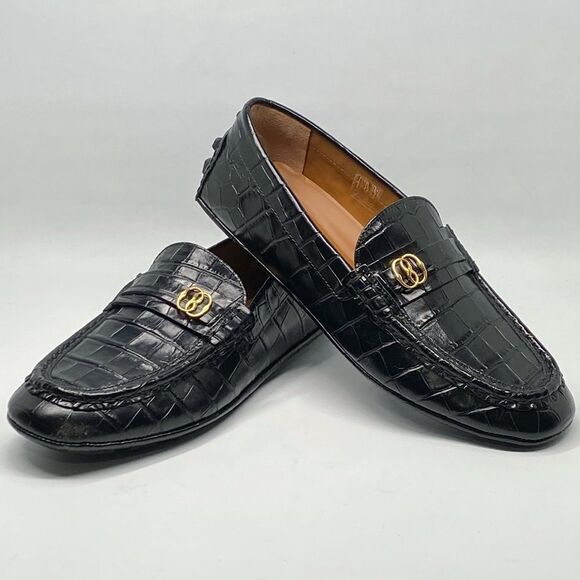 Bally Keeper Croc-Embossed Leather Driving Loafers size 8.5 main image 9